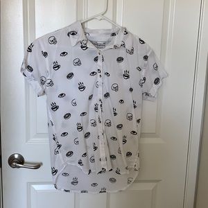 Graphic button down shirt ONLY WORN ONCE!